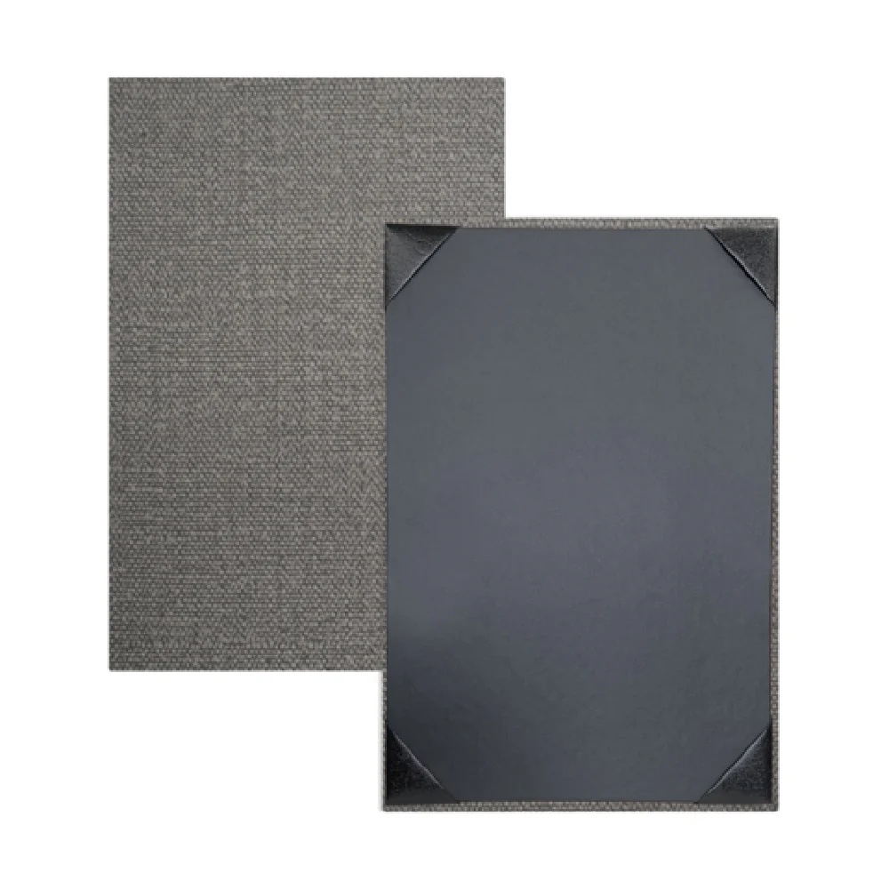 Risch MILAN-1V 5.5X8.5 Menu Cover Simulated Woven Vinyl Black USA