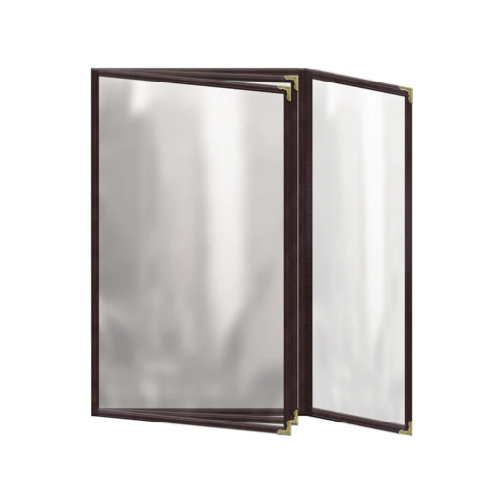 Risch TETBQ 8.5X14-NYLON 8-1/2 Inch Deluxe Sewn Nylon Menu Cover Clear Vinyl Made in USA