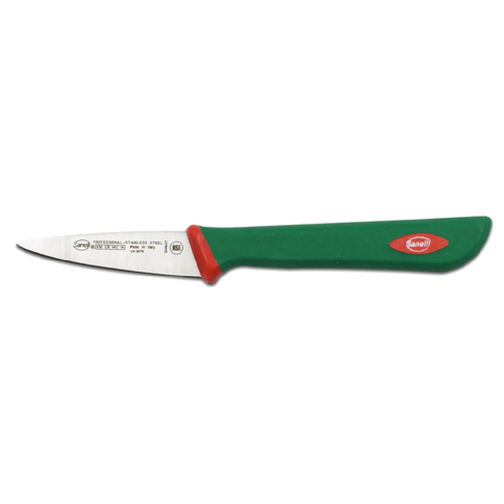 JB Prince Z290 3 Inch Stainless Steel Paring Knife Ergonomic Rubber Green Red
