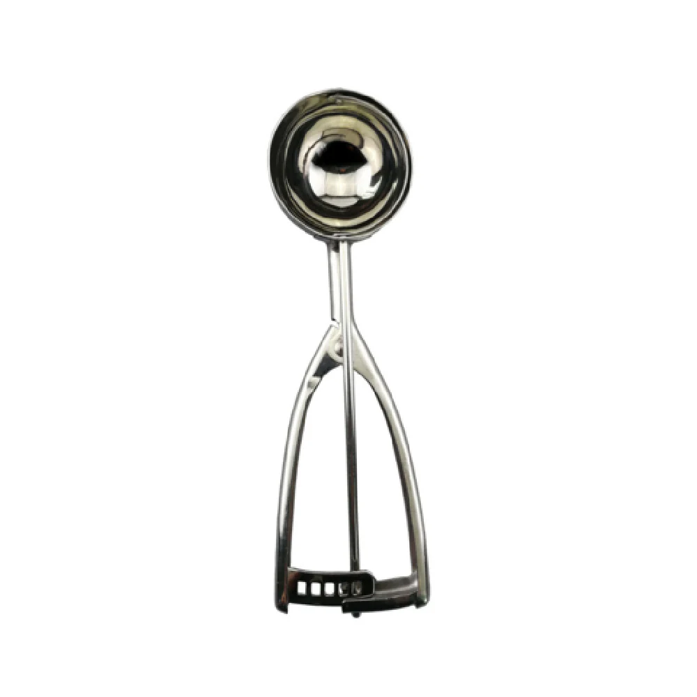 CAC China SICD-16S 2 Oz Squeeze Disher Ambidextrous Solid Metal Stainless Steel