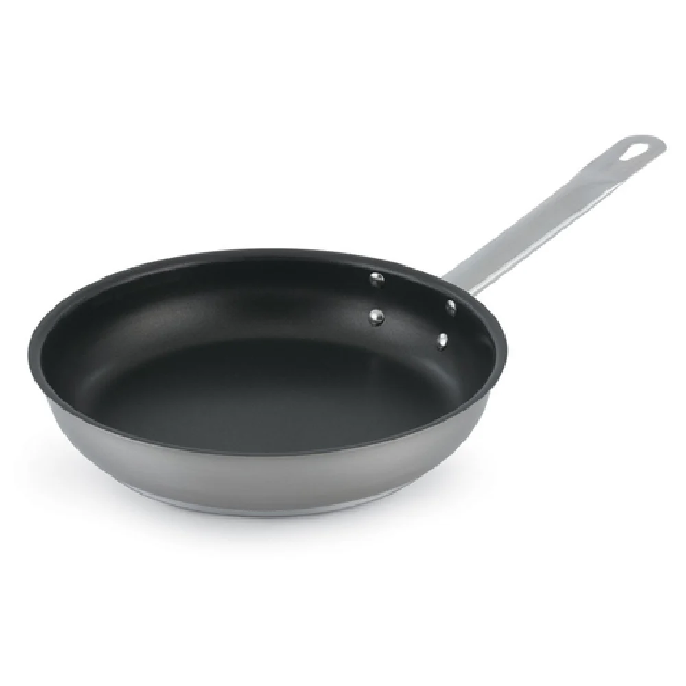Vollrath N3408 8 Inch Fry Pan Non-stick Welded Handle Stainless Steel Induction Ready