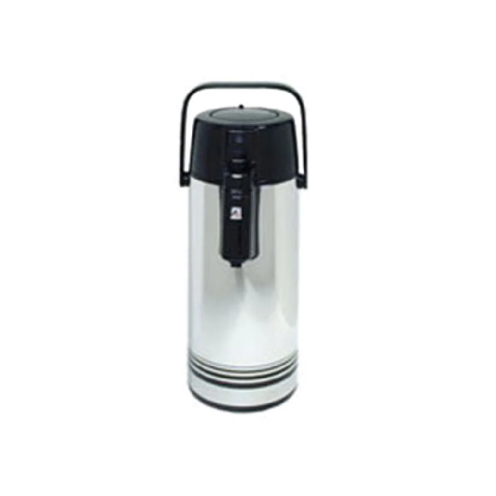 Admiral Craft AP-22 2.2 Liter Airpot Push Button Style with Glass Liner Stainless Steel Admiral Craft AP-22 2.2 Liter Airpot Push Button Style with Glass Liner Stainless Steel