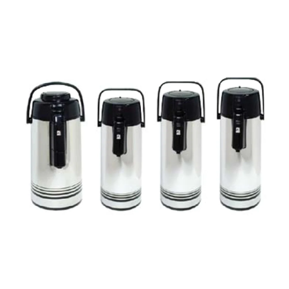 Admiral Craft AP-22 2.2 Liter Airpot Push Button Style with Glass Liner Stainless Steel Admiral Craft AP-22 2.2 Liter Airpot Push Button Style with Glass Liner Stainless Steel