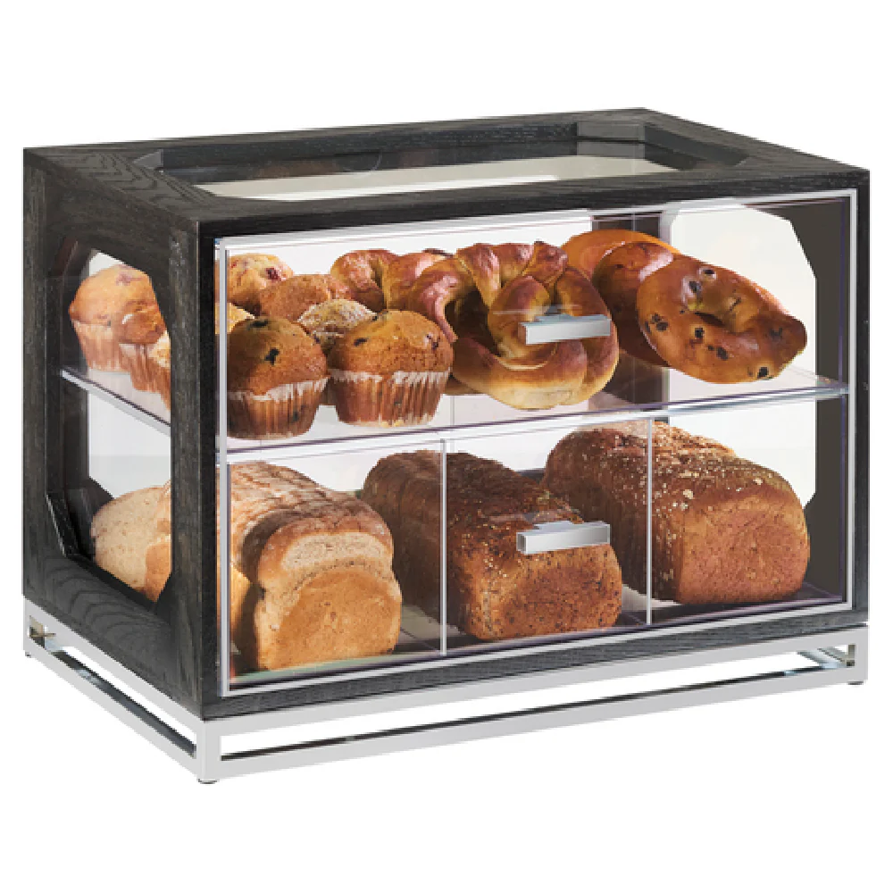 Cal Mil 3820-87 20 Inch Cinderwood Display Self Service Acrylic Oak Wood
