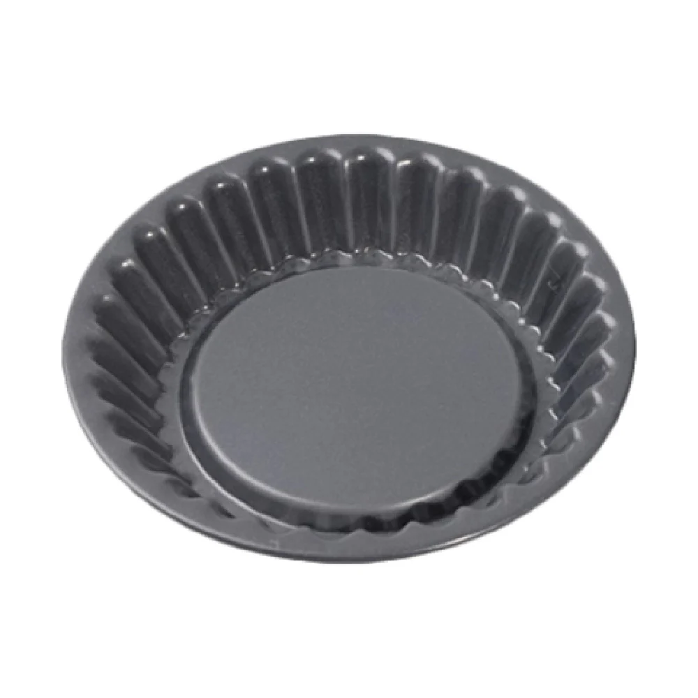 BauscherHepp 23.0063.7334 4-3/4 Inch Tart Mold Round Non-Stick Carbon Steel Black