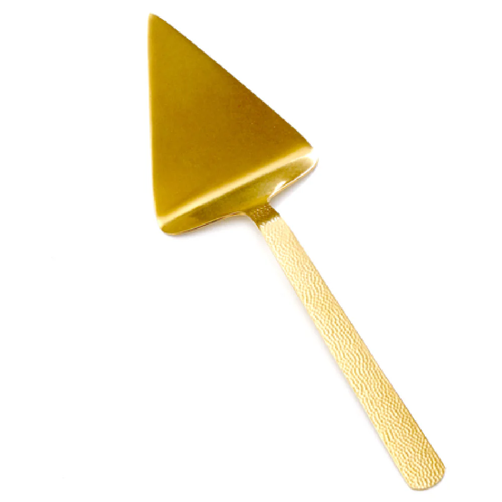 American Metalcraft GVHP 12-1/4 Inch Pie Server Hammered Vintage Gold Finish