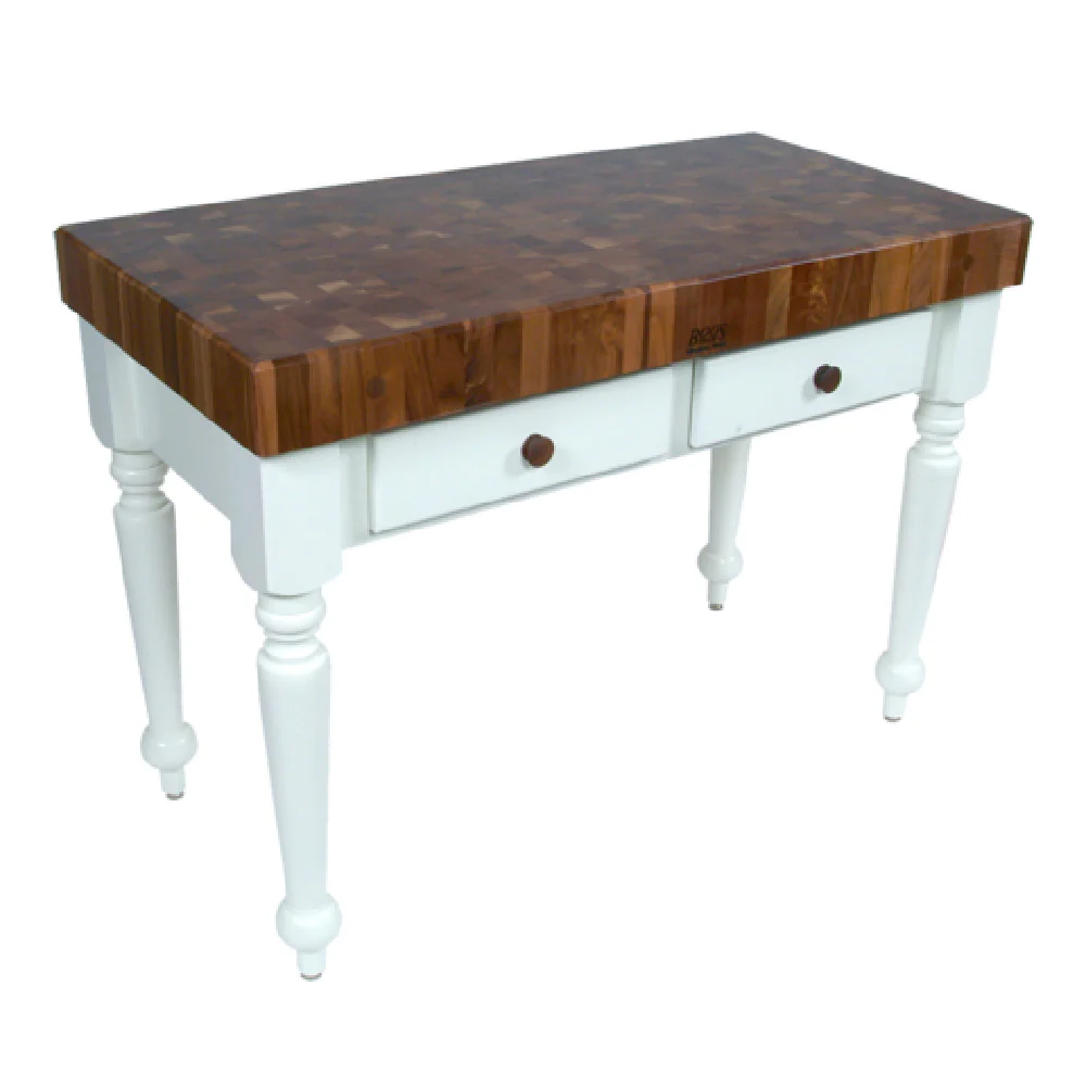 John Boos WAL-CUCR05 48 Inch Butcher Block Unit End Grain American Black Walnut Oil Finish