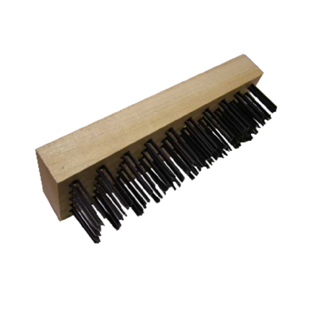 Omcan 10451 9 Inch Wooden Block Brush #15 No Handle Steel Bristle Omcan 10451 9 Inch Wooden Block Brush #15 No Handle Steel Bristle