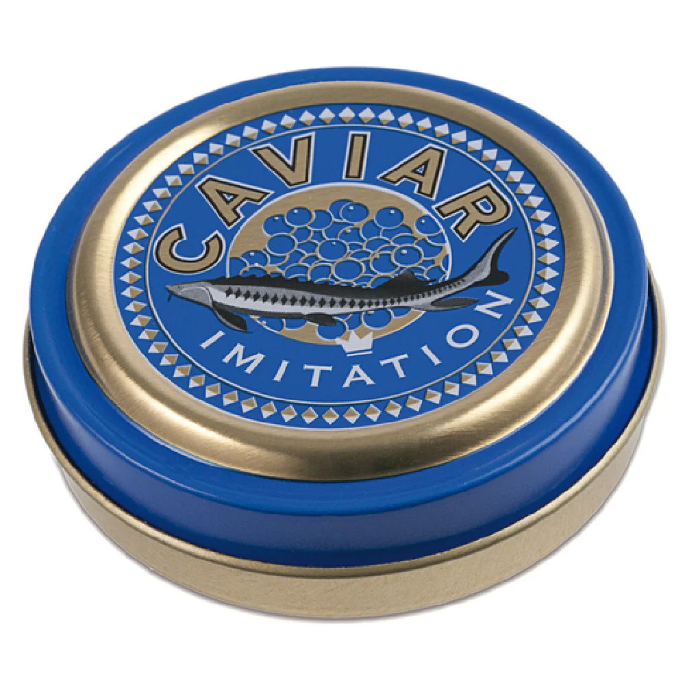 JB Prince R899 2-1/4 Inch Imitation Caviar Tin Aluminum Gold 12 Packs JB Prince R899 2-1/4 Inch Imitation Caviar Tin Aluminum Gold 12 Packs