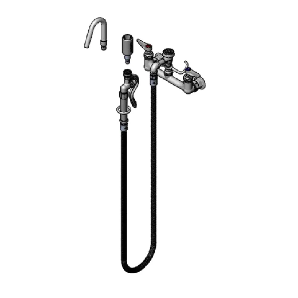 T&S Brass B-0613 Pot & Kettle Filler Faucet Wall Mount Mixing Faucet With 8