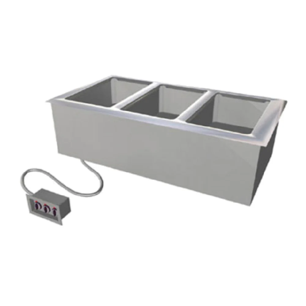 Duke ADI-3E-SW_240/60/3 46 Inch Hot Food Drop-In Unit Electric with 3 Wells