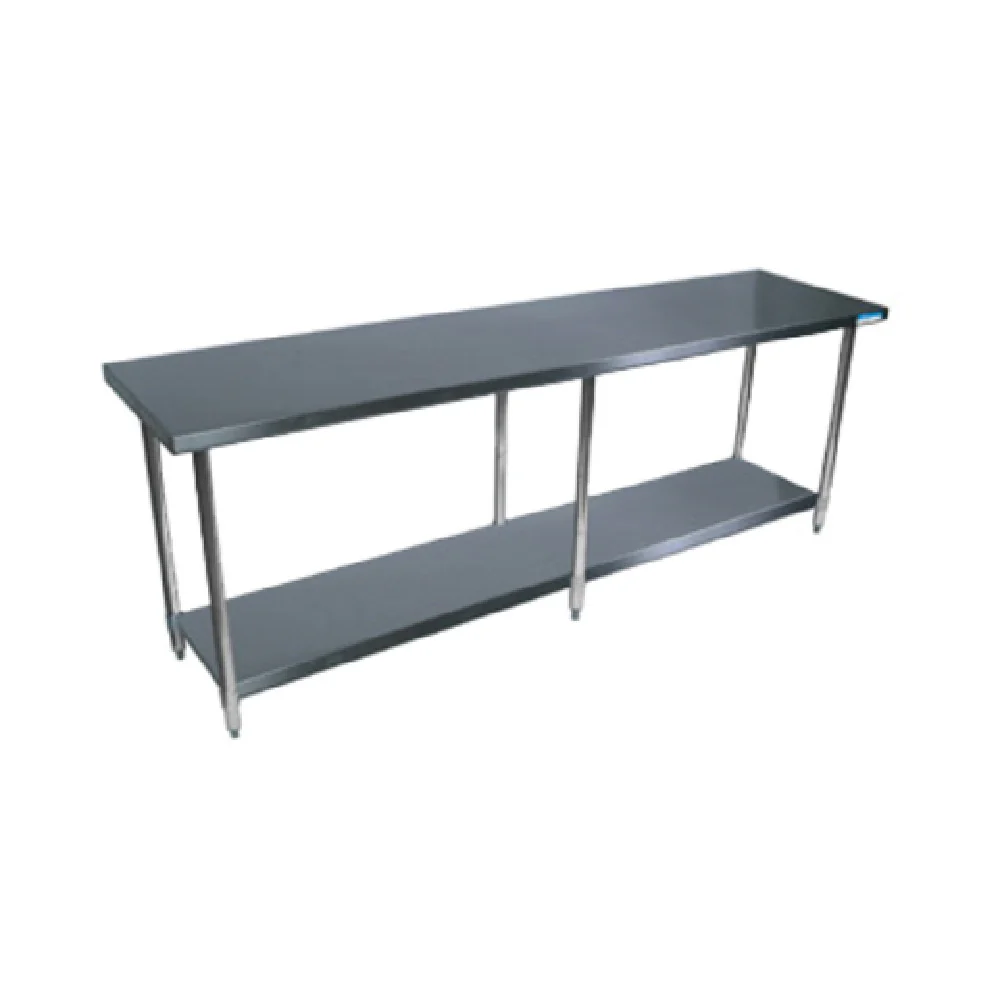 BK Resources SVT-8430 84 Inch 18 Gauge Stainless Steel Work Table with Undershelf BK Resources SVT-8430 84 Inch 18 Gauge Stainless Steel Work Table with Undershelf