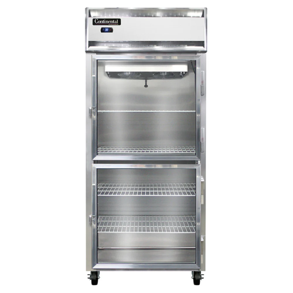 Continental Refrigerator 1RXSNSAGDHD 36-1/4 Inch Reach-In Refrigerator Stainless Steel with Glass Doors Continental Refrigerator 1RXSNSAGDHD 36-1/4 Inch Reach-In Refrigerator Stainless Steel with Glass Doors