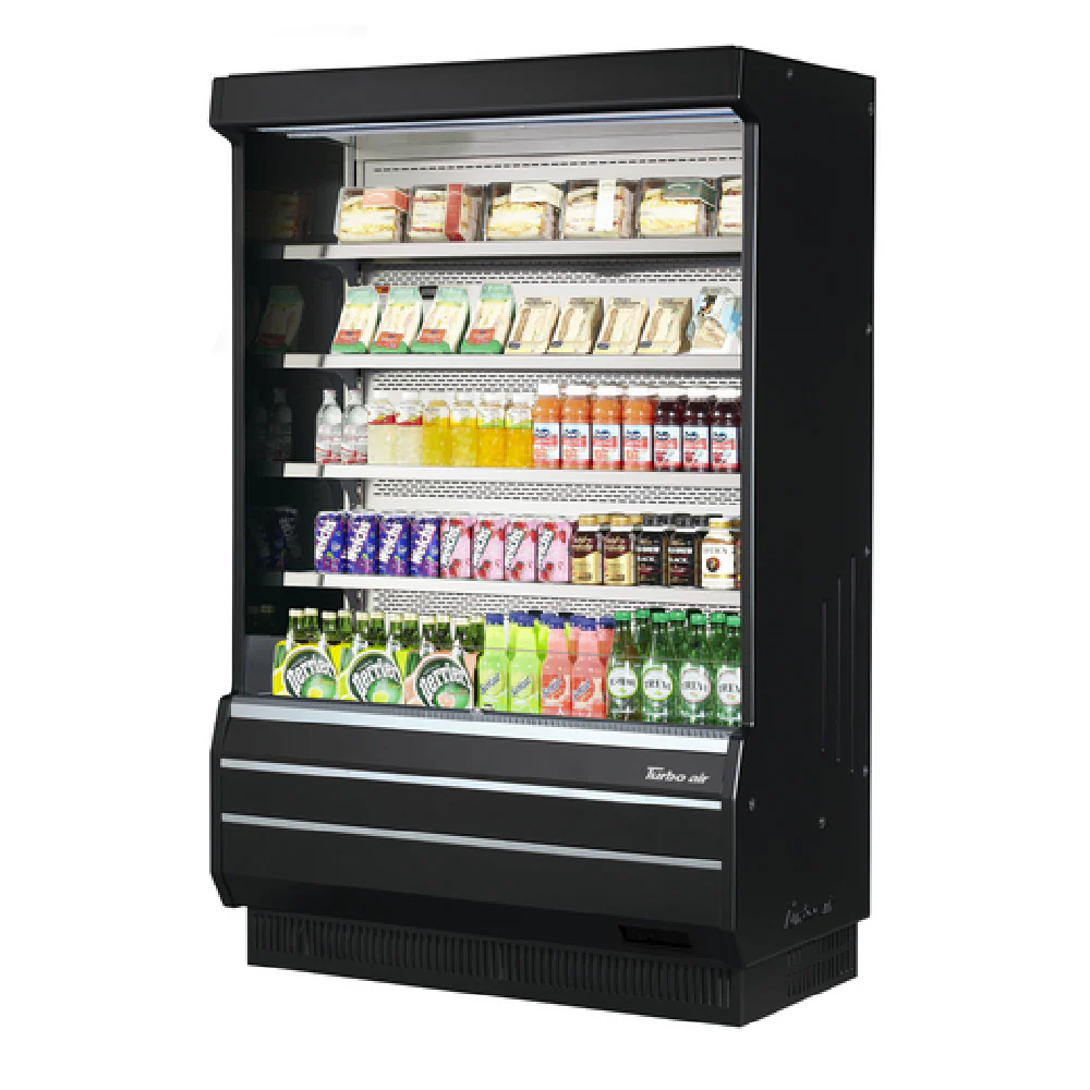 Turbo Air TOM-50B-SP(-A)-N 50-7/8 Inch Vertical Open Display Merchandiser 19.0 Cu. Ft. Capacity with Adjustable Stainless Steel Shelves Turbo Air TOM-50B-SP(-A)-N 50-7/8 Inch Vertical Open Display Merchandiser 19.0 Cu. Ft. Capacity with Adjustable Stainless Steel Shelves