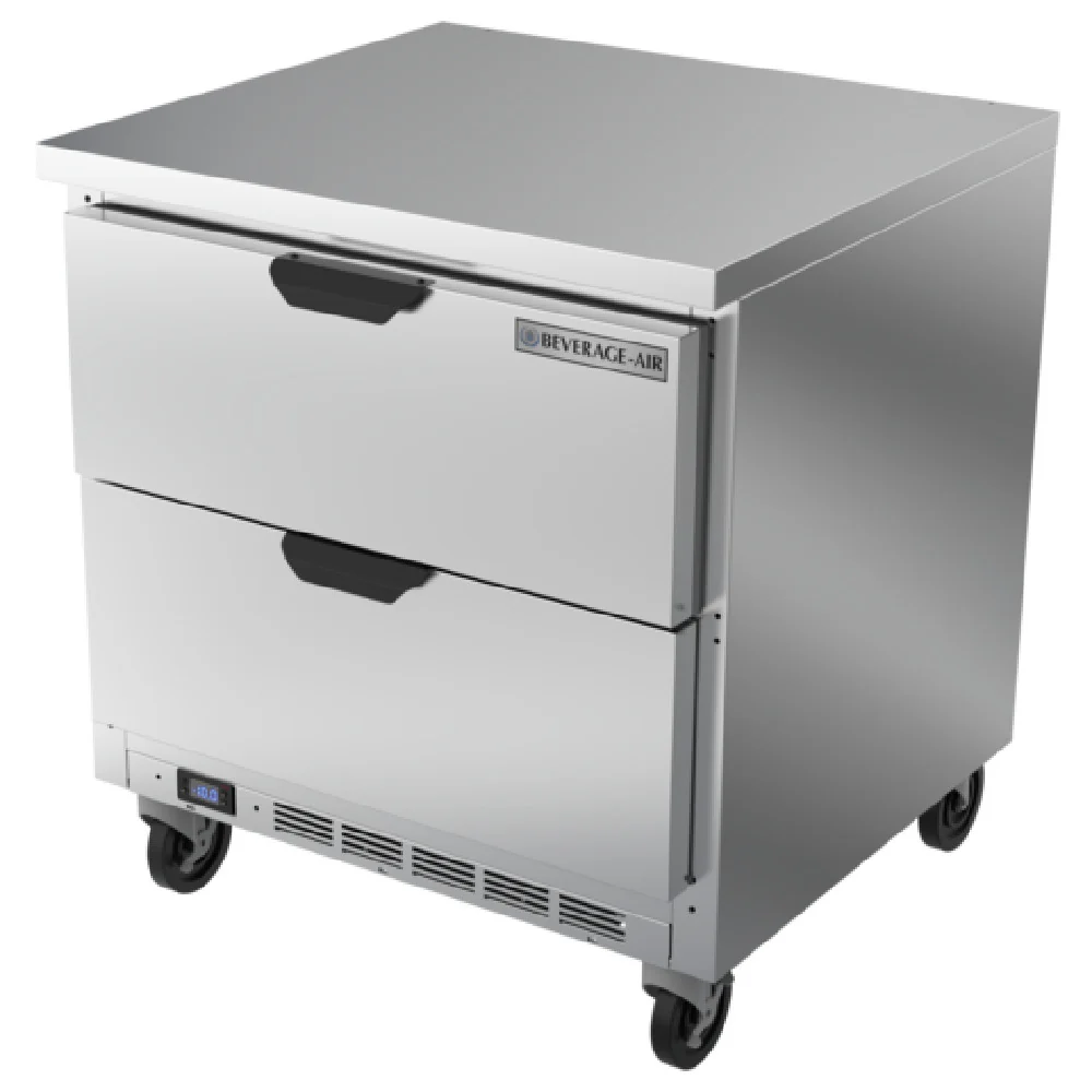Beverage Air WTFD32AHC-2-FLT 32 Inch Worktop Freezer 7.2 cu ft with Drawers