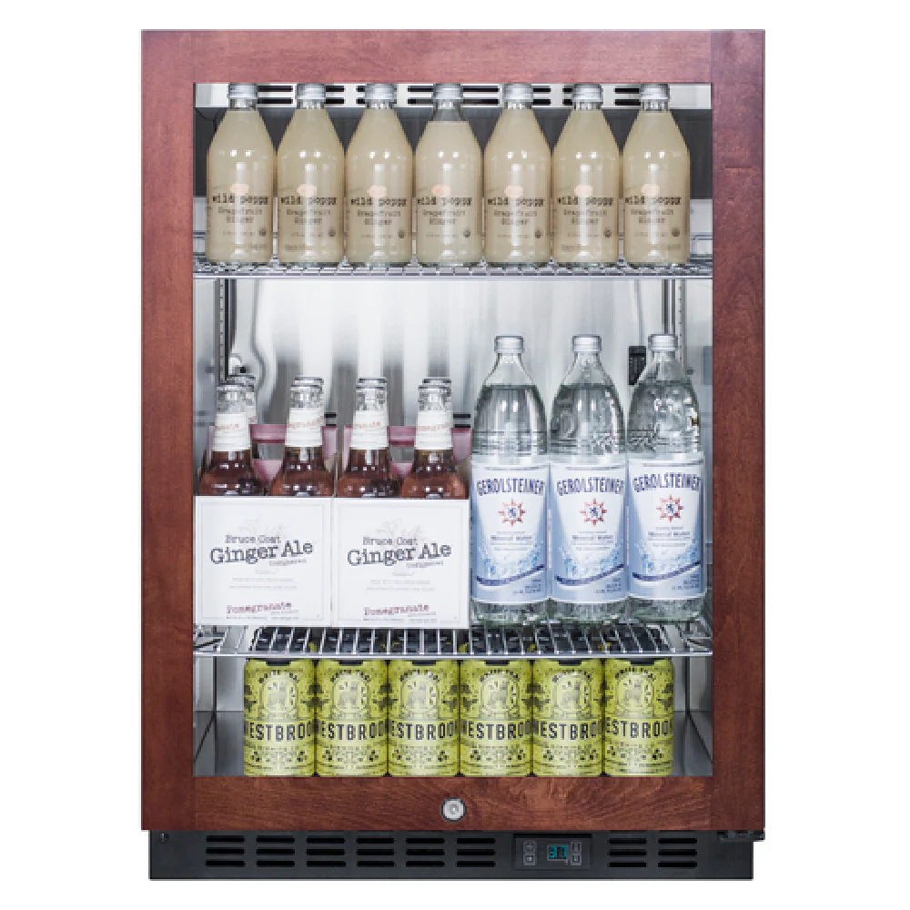 Summit SCR610BLPNR 24 Inch Beverage Center 5 cu ft ENERGY STAR Black Stainless Steel with Adjustable Shelves Summit SCR610BLPNR 24 Inch Beverage Center 5 cu ft ENERGY STAR Black Stainless Steel with Adjustable Shelves