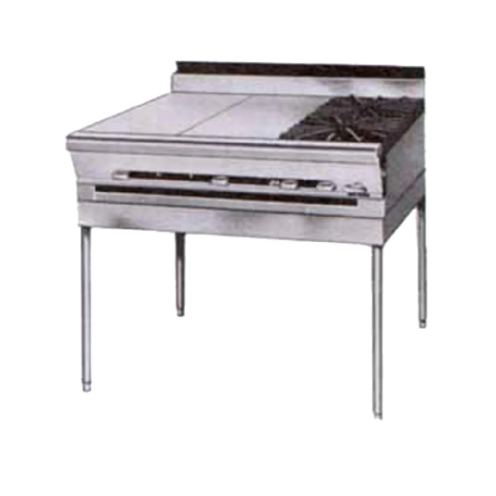 Montague Company M36-3G Gas Range 36 Inch Stainless Steel 2 Burners 97000 BTU