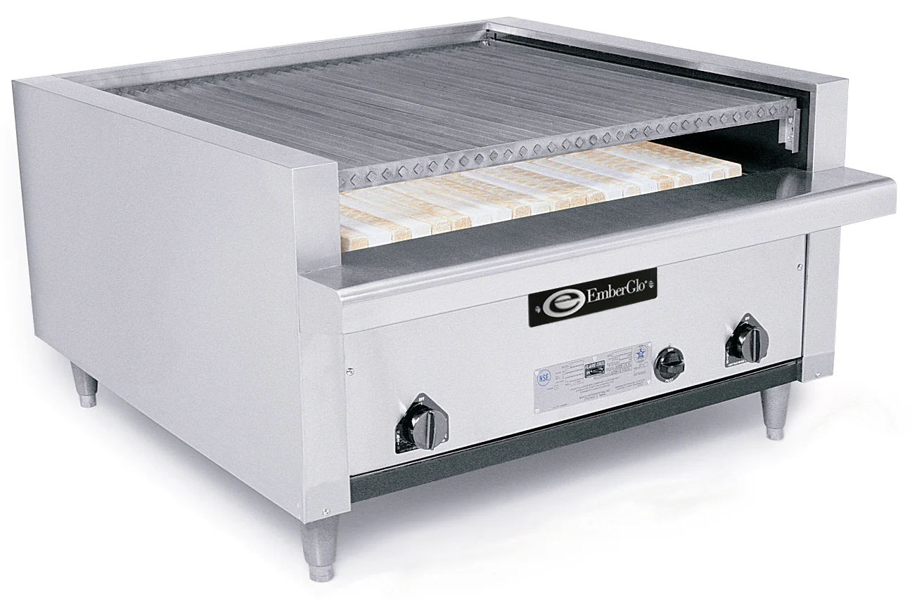 EmberGlo 41C-NAT 35-7/8 Inch Gas Charbroiler with Seafood Veggie Grate 85000 BTU
