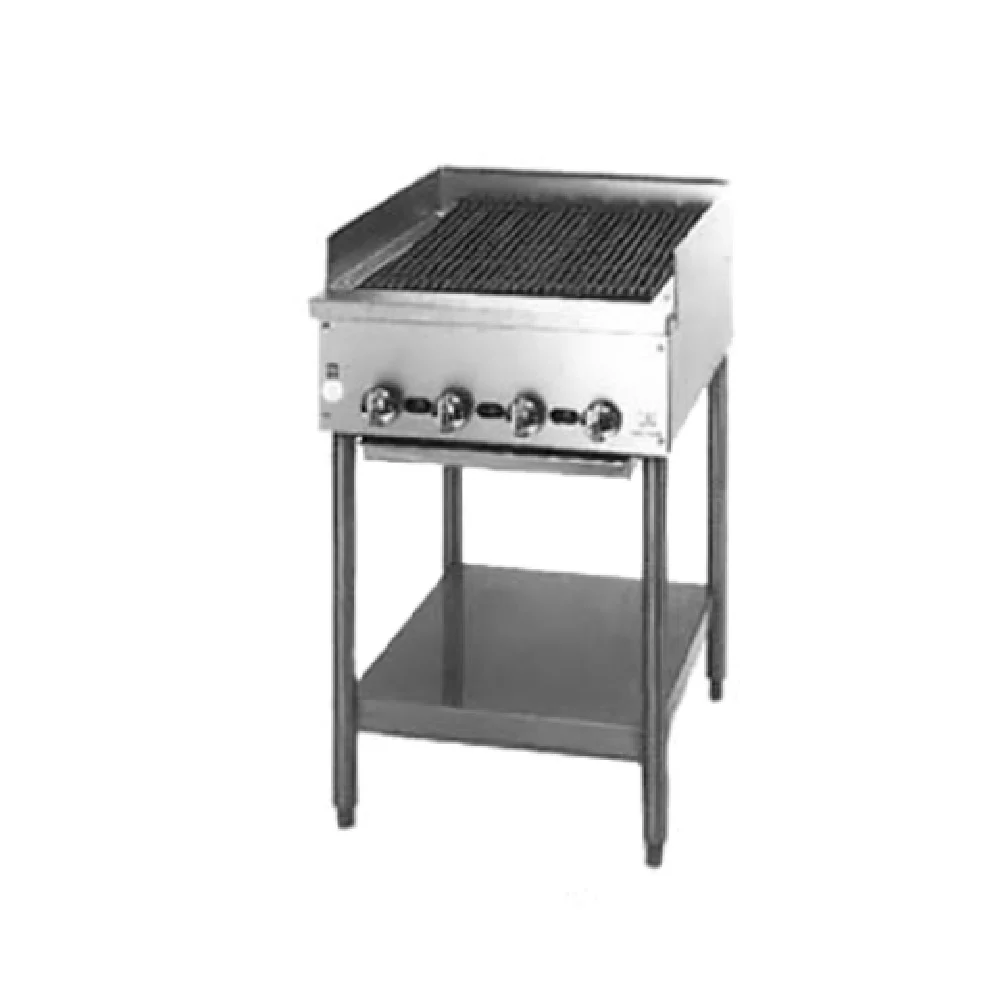 Jade Range JB-42-F 42 Inch Charbroiler Gas Floor Model with Cast Iron Radiants 105000 BTU
