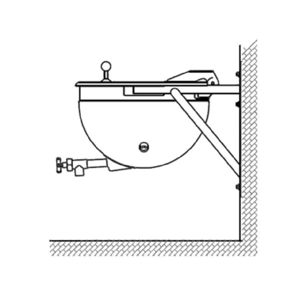 Legion LSWT-80MV 80 Gallon Stationary Direct Steam Kettle with Mixer Stainless Steel