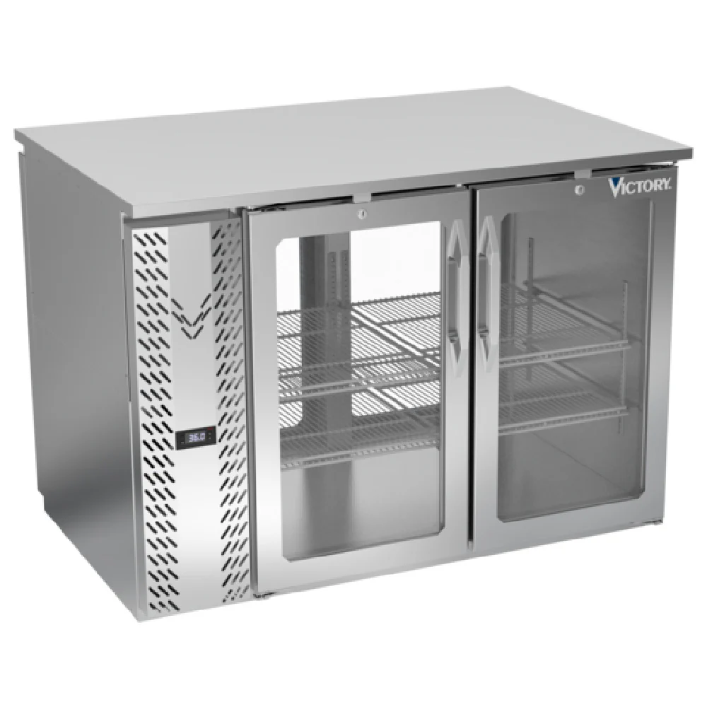 Victory VBB48HC-FG-PT-S Pass-Thru Back Bar Refrigerator Food Rated Two-section