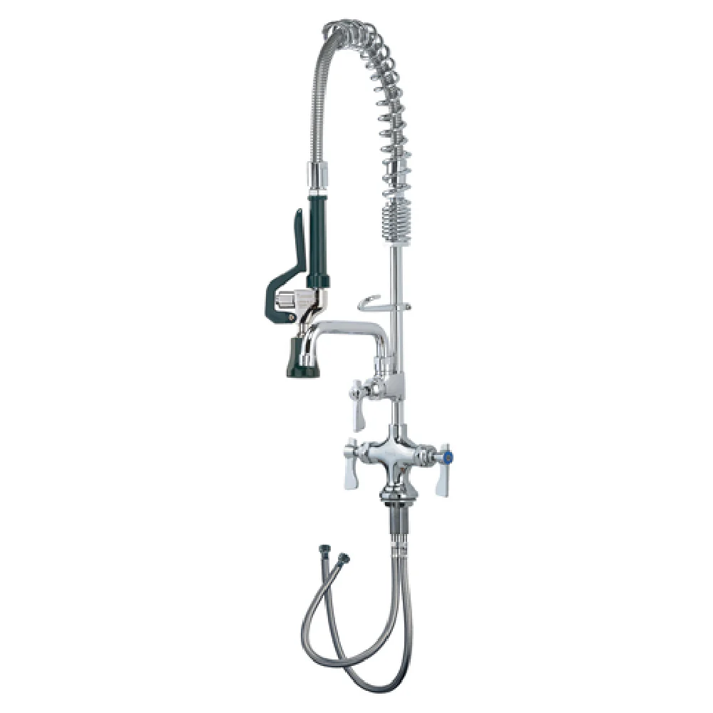 Krowne 18-508L Stainless Steel Pre-Rinse Faucet Assembly With Add-on Faucet Krowne 18-508L Stainless Steel Pre-Rinse Faucet Assembly With Add-on Faucet