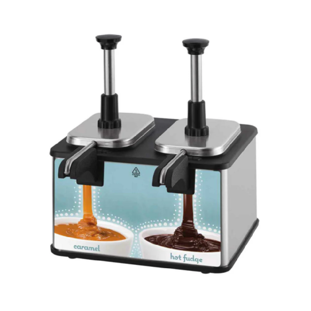 Server Products 85920 12 Oz Fudge and Caramel Topping Warmer Electric Countertop Stainless Steel with Dry Heat Server Products 85920 12 Oz Fudge and Caramel Topping Warmer Electric Countertop Stainless Steel with Dry Heat