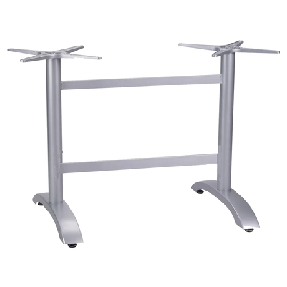 Grosfillex UT750009 48 Inch Table Base Lateral Dining Support for Melamine and Vanguard Aluminum Silver Gray