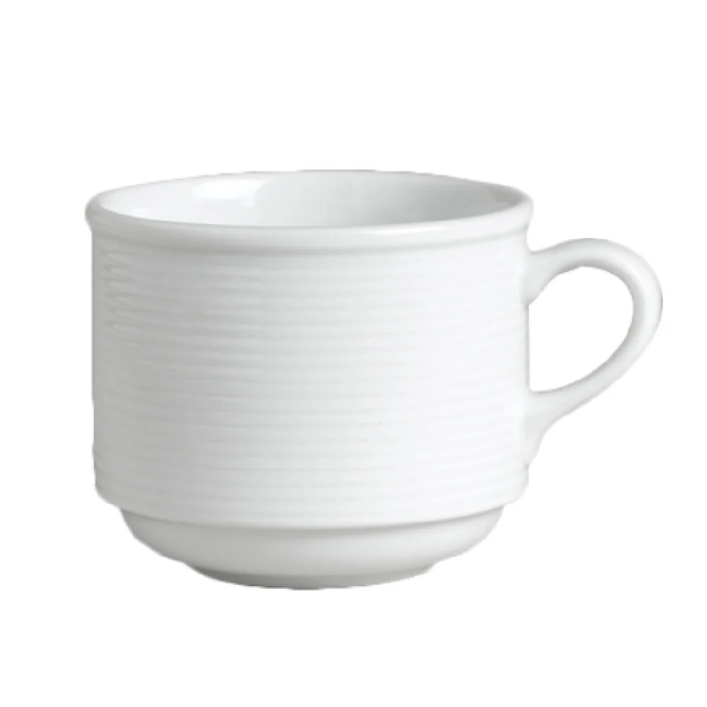 Steelite 6300P186 8.0 Oz Stacking Cup Aura Porcelain Blue-White