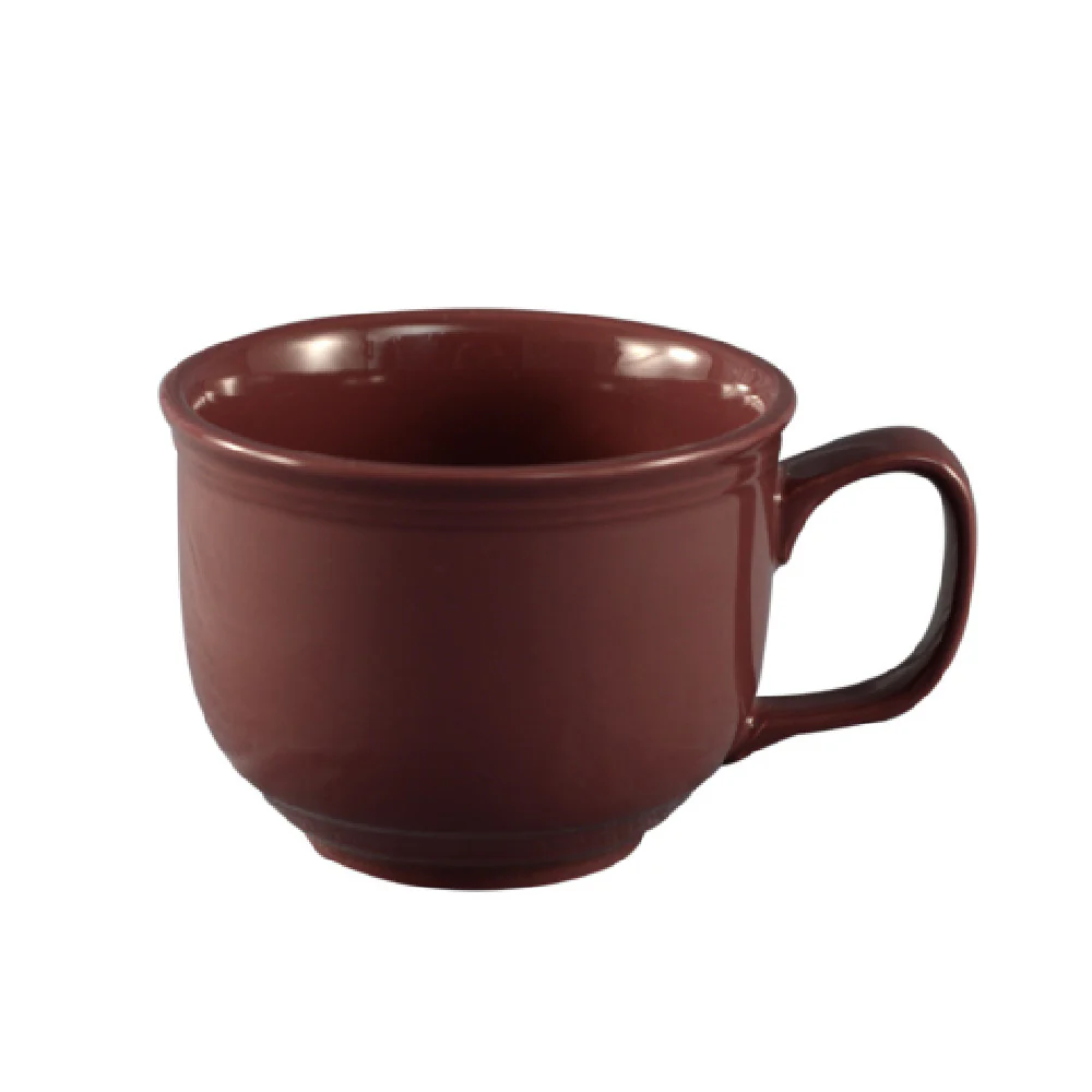 CAC China TG-318-PLM 18 Oz Jumbo Cup Porcelain Embossed Plum Packs of 24
