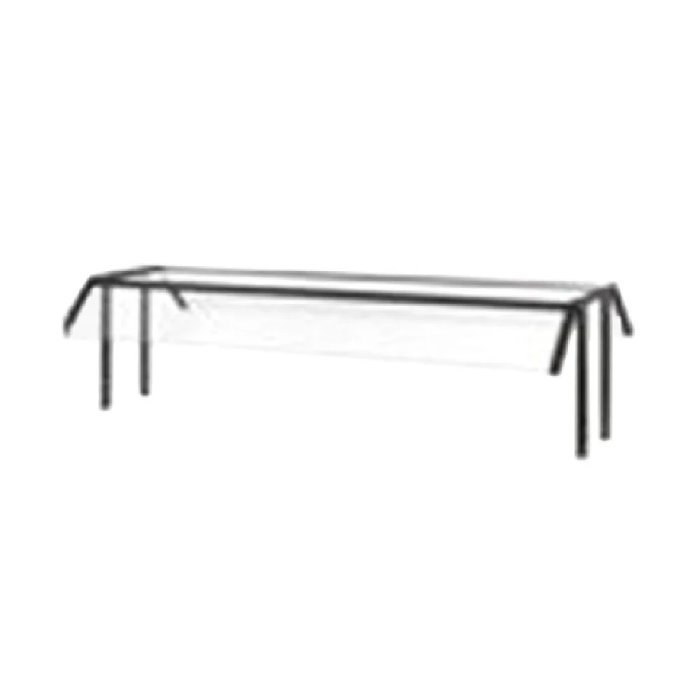 Vollrath PB89288 74 to 79 Inch Double-sided Buffet Sneeze Guard with Aluminum Frame