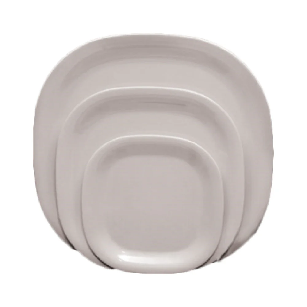 Thunder Group PS3008W 8-1/4 Inch Square Plate Break-Resistant Melamine White Thunder Group PS3008W 8-1/4 Inch Square Plate Break-Resistant Melamine White