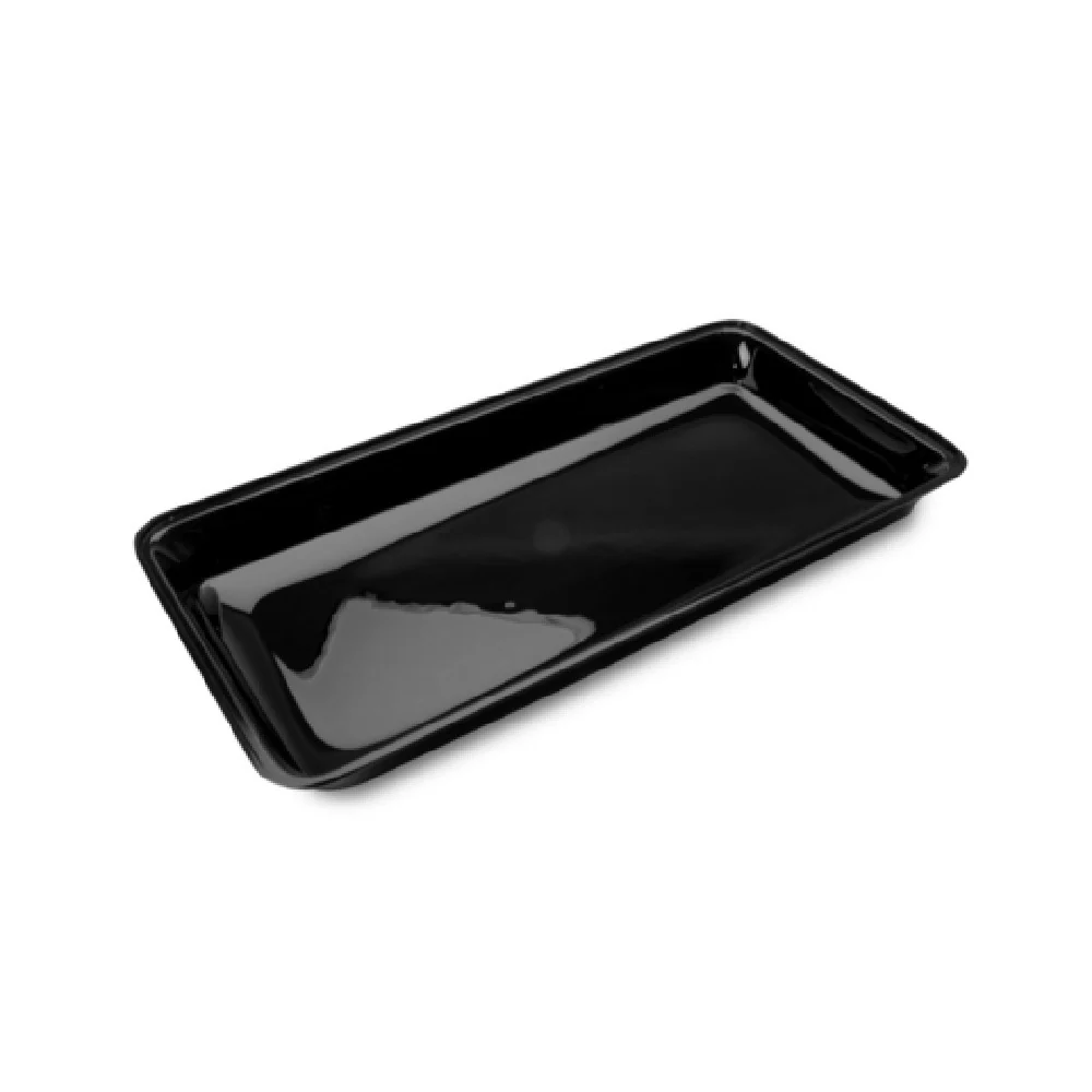 Steelite DFBRC301210 30 Inch Rectangular Bowl 2.75 Gallon Black Acrylic