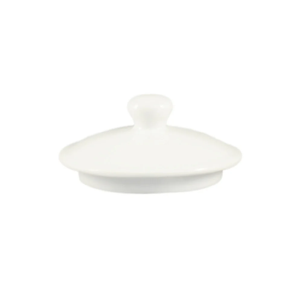 CAC China LN-8-LID 4 Inch Lion Head Bouillon Lid Porcelain with Dishwasher Safe CAC China LN-8-LID 4 Inch Lion Head Bouillon Lid Porcelain with Dishwasher Safe