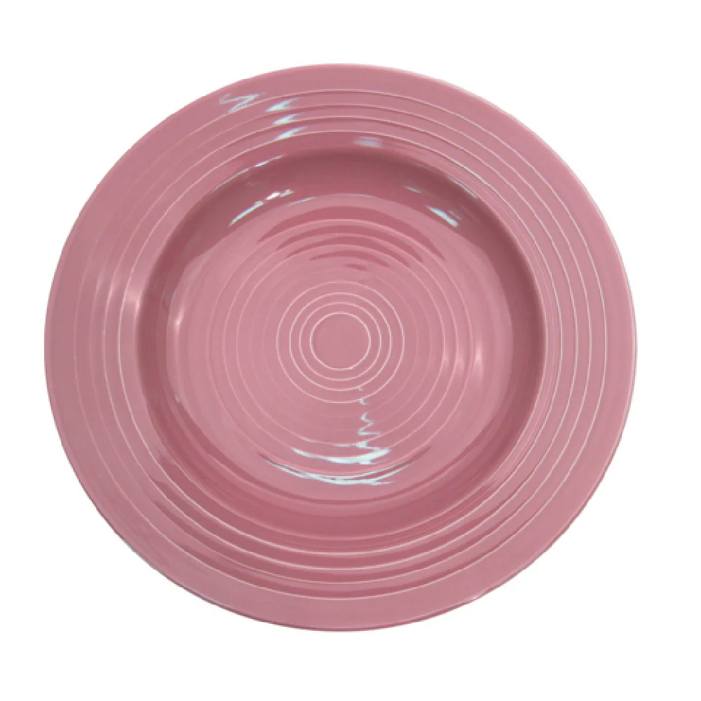 CAC China TG-120-PLM 22 Oz. Round Pasta Bowl Porcelain Embossed Plum CAC China TG-120-PLM 22 Oz. Round Pasta Bowl Porcelain Embossed Plum