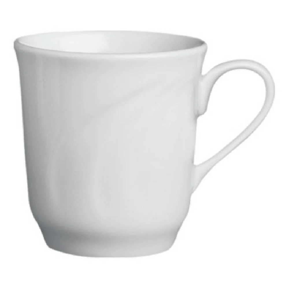 Cameo China 301-70C 9 Oz Bostonian Tall Cup White Ceramic - 3 Dozen Packs