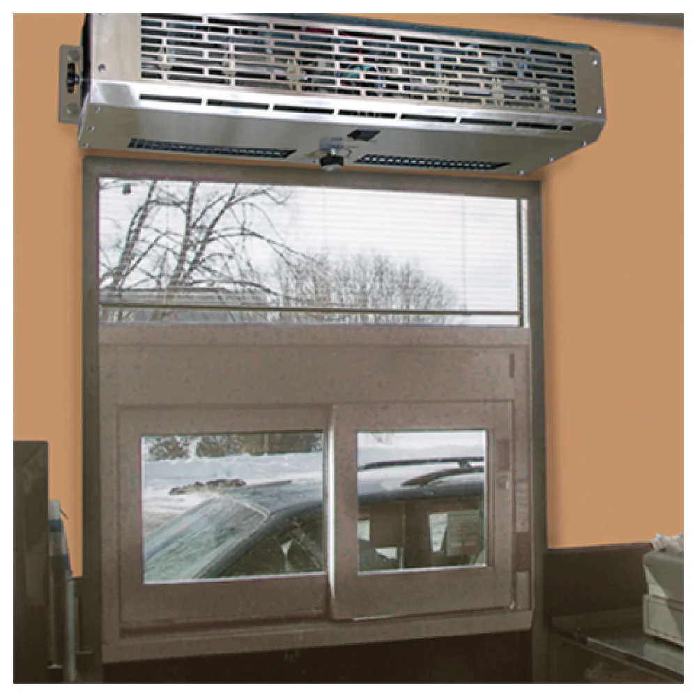 Curtron DT-24-EH 24 Inch Electric Air Curtain Drive-Through Window Stainless Steel