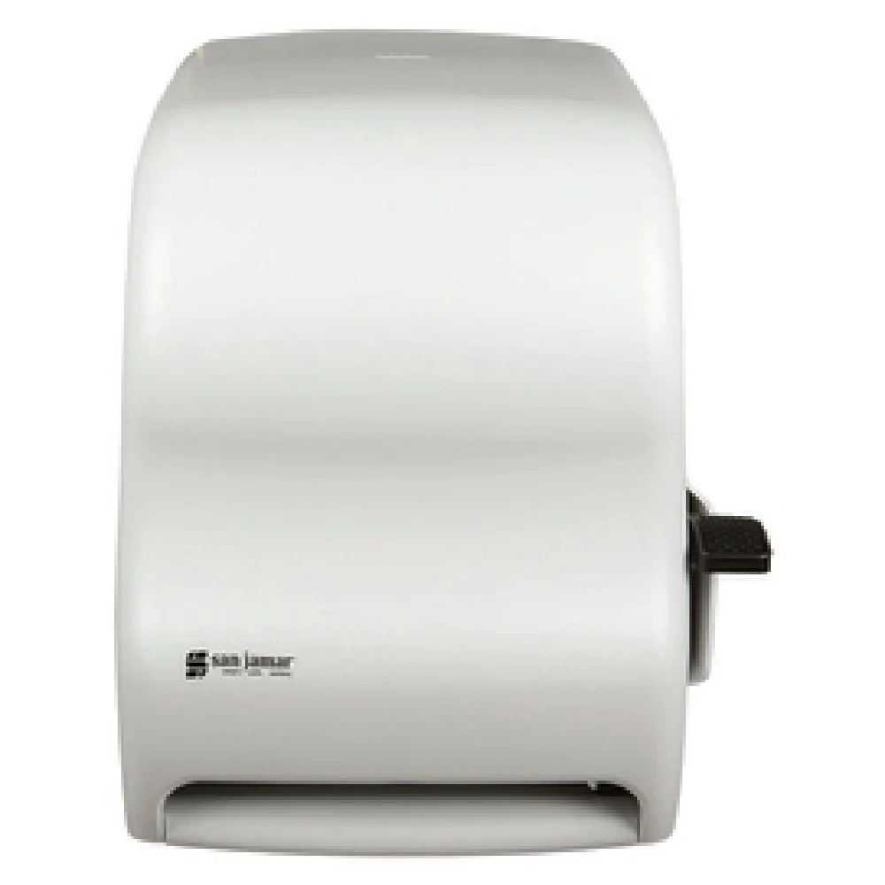 San Jamar T1100WH 12-15/16 Inch Manual Paper Towel Dispenser Wall Mount White Plastic