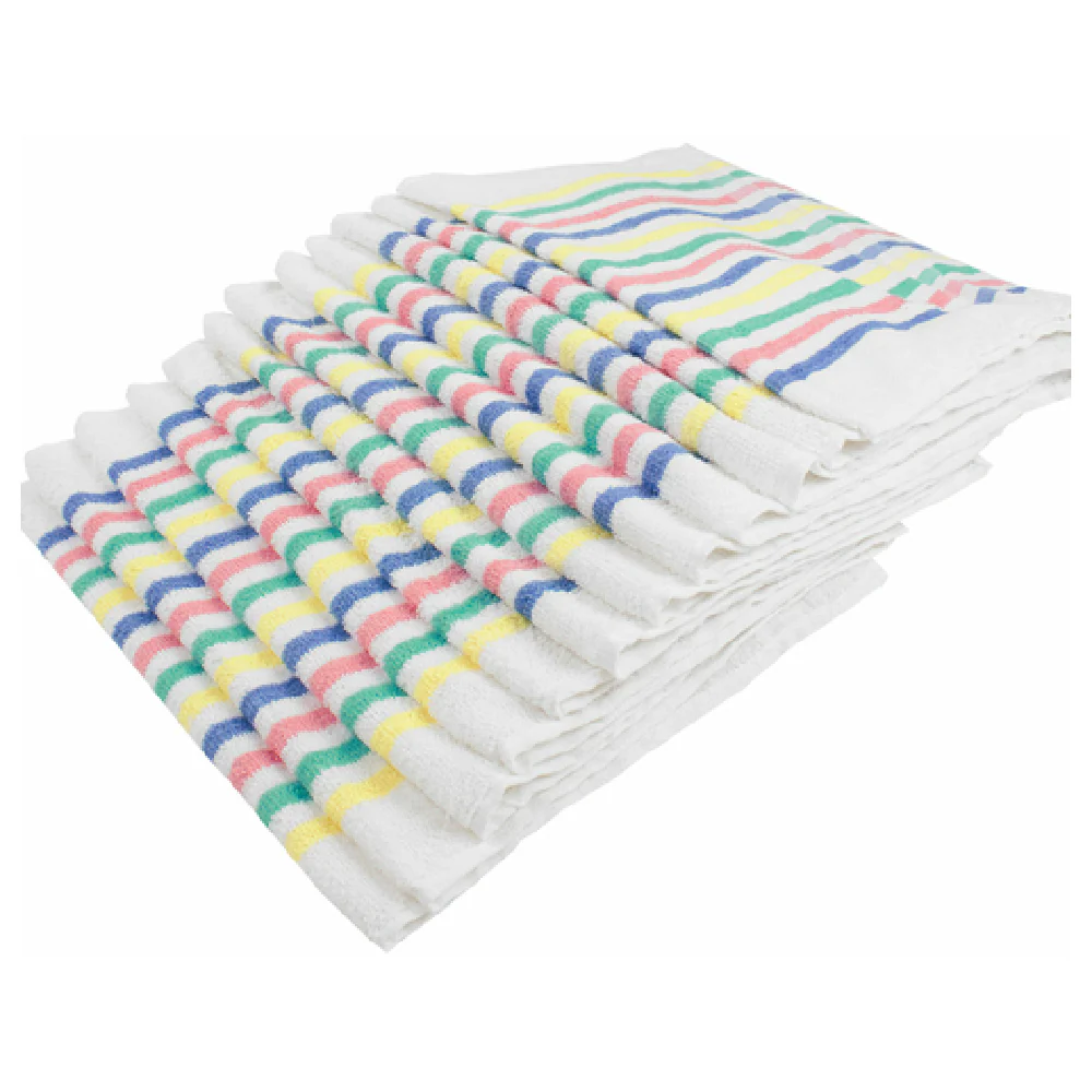 John Ritzenthaler Company ST1525 15 Inch 28 Oz Kitchen Towel Multi-striped Cotton