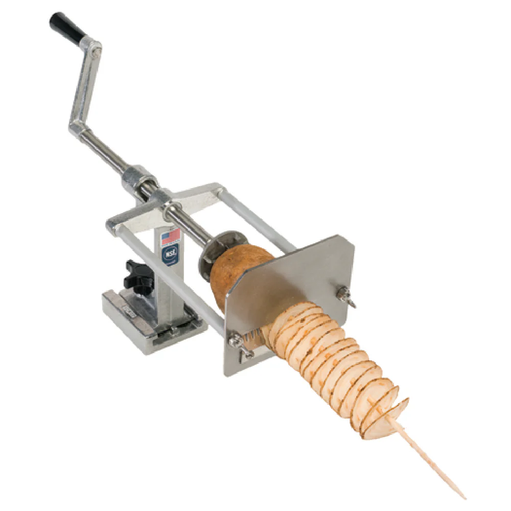 Nemco 55050AN-WCT 5.5 Inch Spiral Fry Chip Twister Kutter Manual Aluminum and Stainless Steel with Easy-Action Screw Drive Nemco 55050AN-WCT 5.5 Inch Spiral Fry Chip Twister Kutter Manual Aluminum and Stainless Steel with Easy-Action Screw Drive