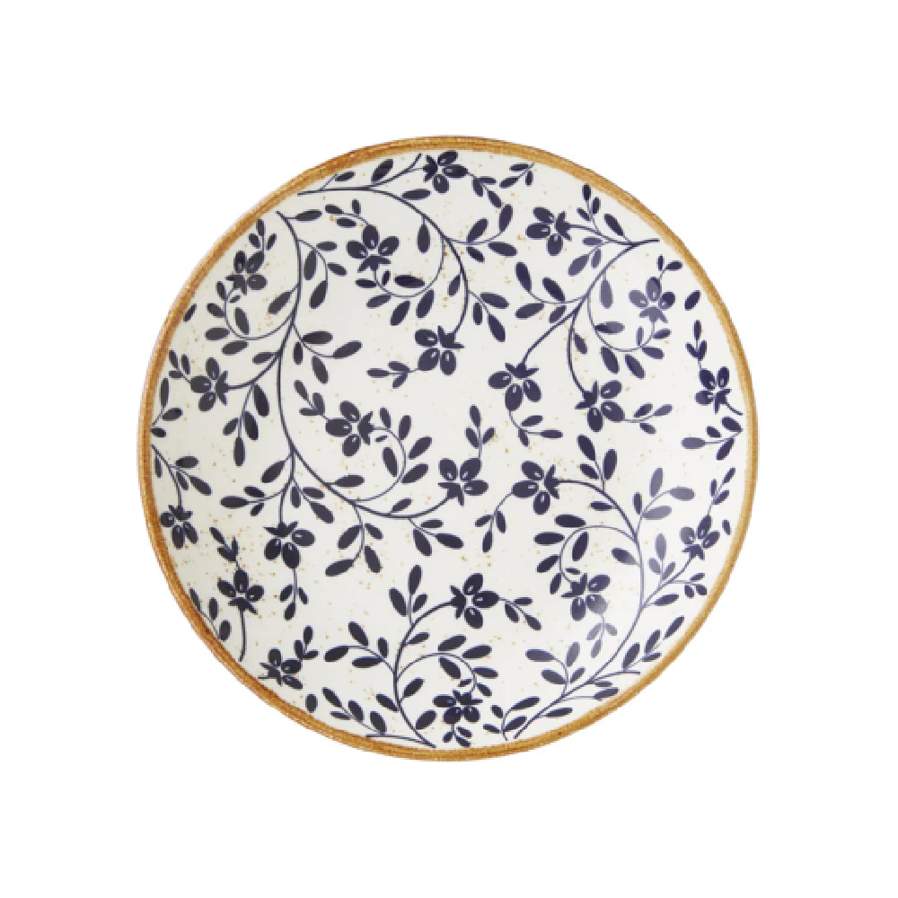 Steelite 18000570 27.0 Oz Bowl Flora Blue Round Alumina Vitrified 8.5 Inch