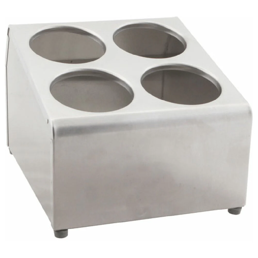 Vollrath/Idea-Medalie VOL97240 11 5/8 Inch Width Stainless Steel Flatware Holder 4 Cylinder