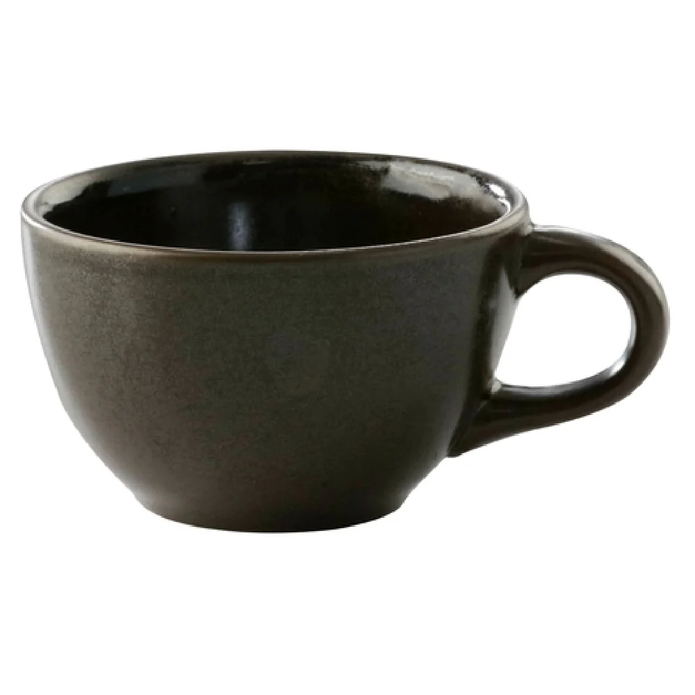 GET Enterprises PP1942904224 3-11/16 Oz Espresso Cup with Handle Porcelain Dark Brown