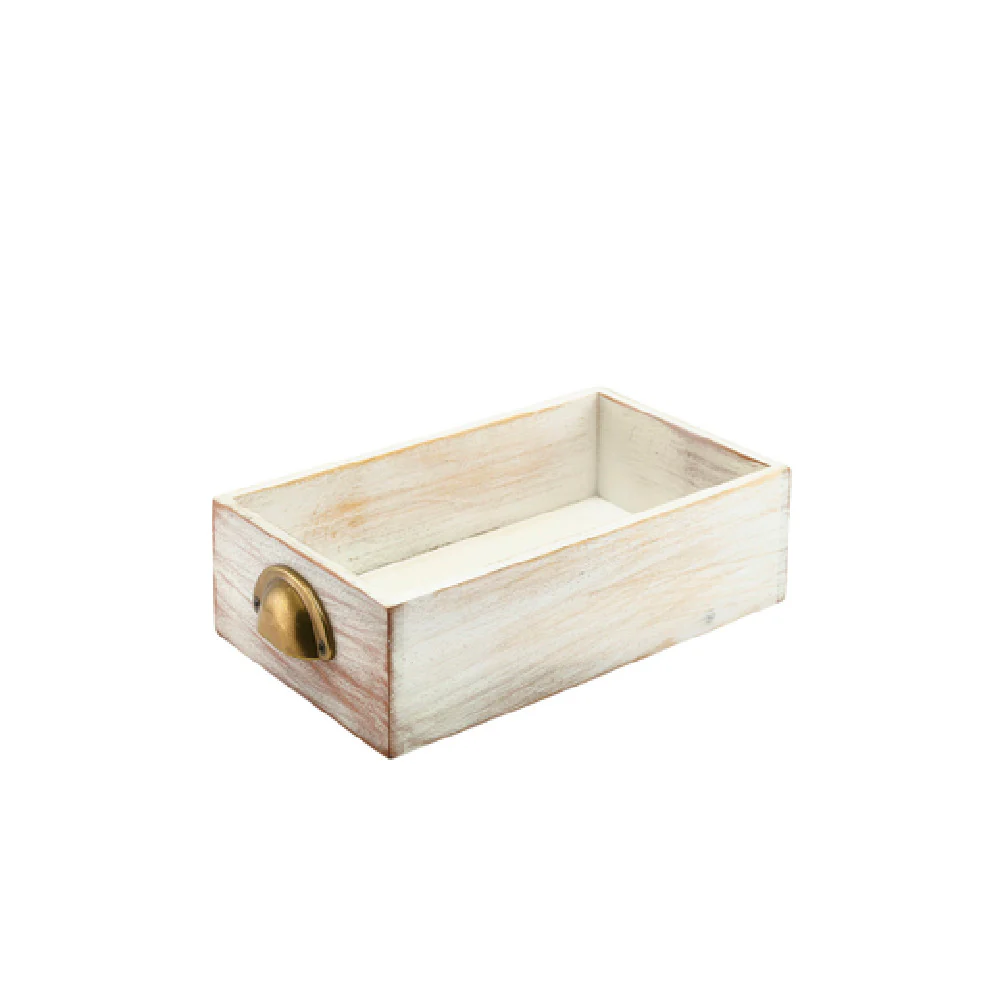 Steelite GWWDD-3218W 12 Inch Display Drawers Acacia Wood White Wash 6 Packs