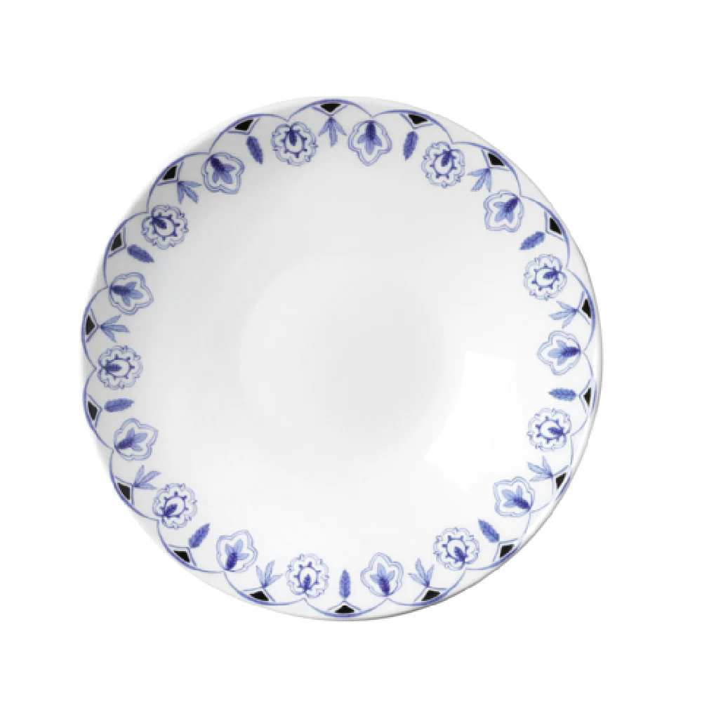 Steelite 82124AND0441 21 Oz Sultans Garden Blue Bowl Coupe Bone China 9.5 Inch