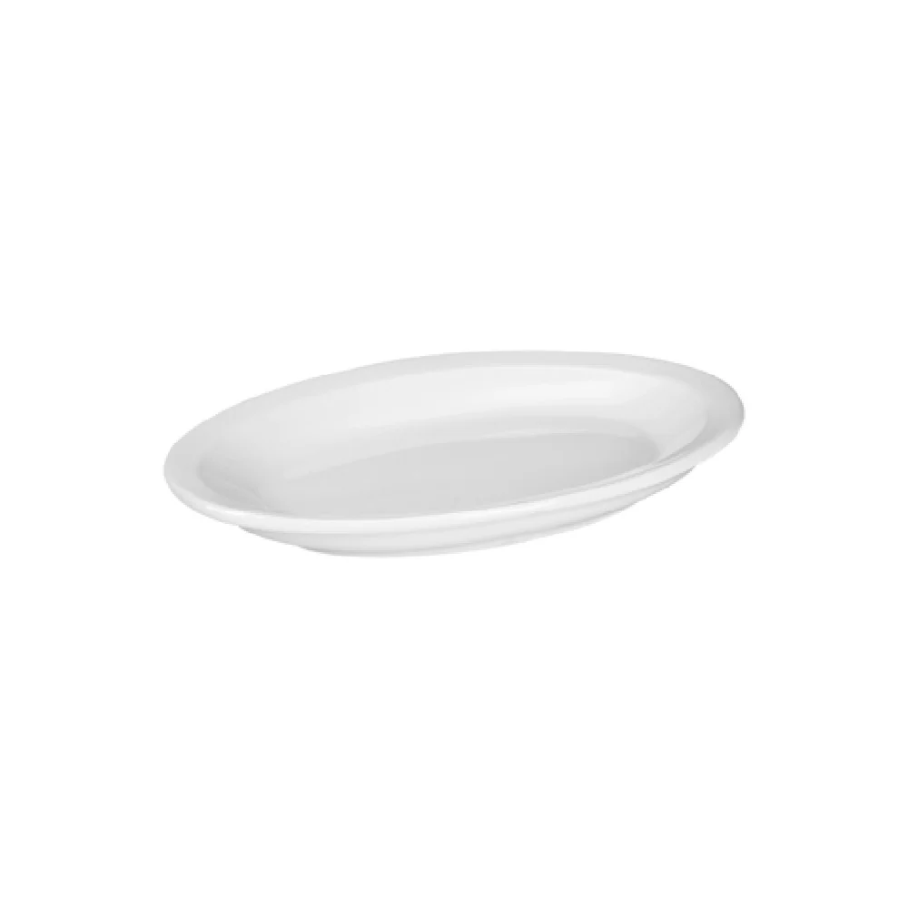 Steelite DCI549UW 9-3/8 Inch Platter Oval Lead-Free Ceramic with Ultra White Finish
