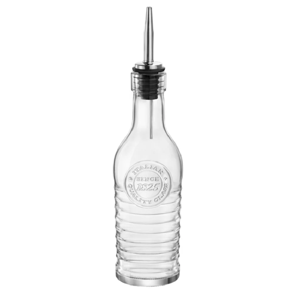 Steelite 49119Q923 9.0 Oz Oil and Vinegar Bottle with Pour Spout Soda Lime