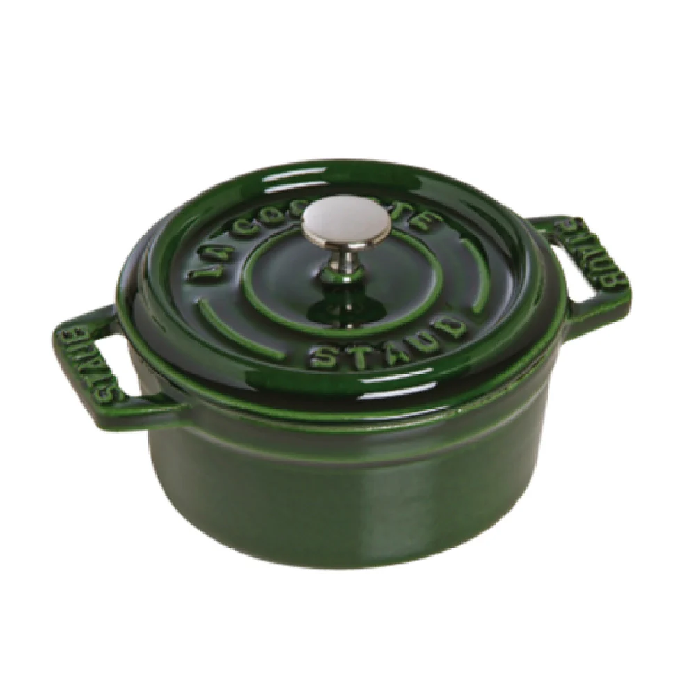 Zwilling 1101085 0.25 Quart Round Mini Cocotte with Cover Enameled Cast Iron Basil
