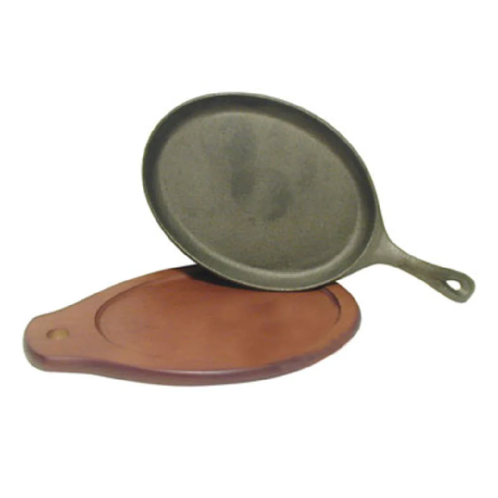 Admiral Craft FAJ-795W 12-1/2 Inch Wood Fajita Skillet Underliner Oval