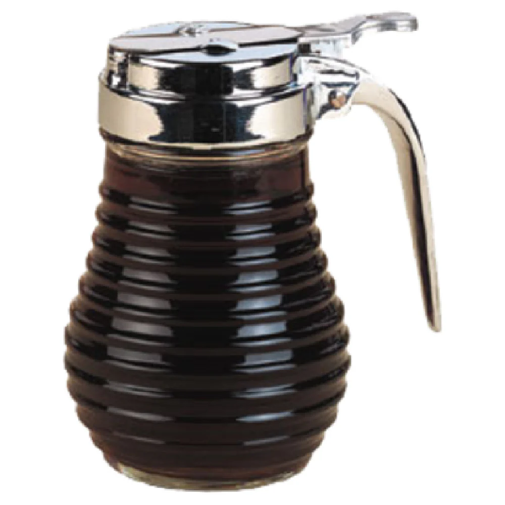 American Metalcraft BSD64 6 Oz Syrup Dispenser Beehive Glass Chrome Finish